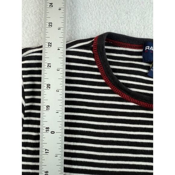 Ralph Lauren Striped Tee Nautical Patch Short‎ Sleeve Top - Picture 8 of 9